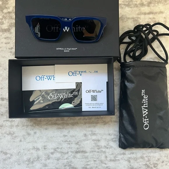 Off-White Blue Square Sunglasses